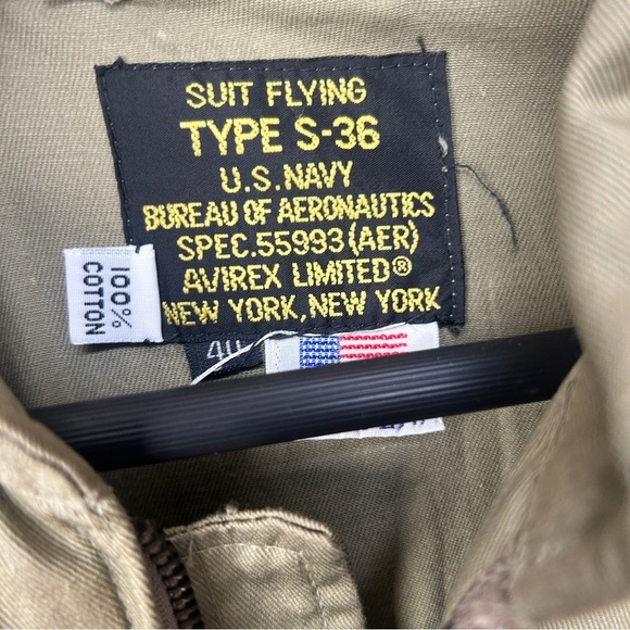 Avirex Vintage Aeronautics jumpsuit armor green paratrooper safari 40 unisex - Picture 4 of 11